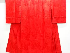 アンティーク　綸子群鶴模様織出し長襦袢